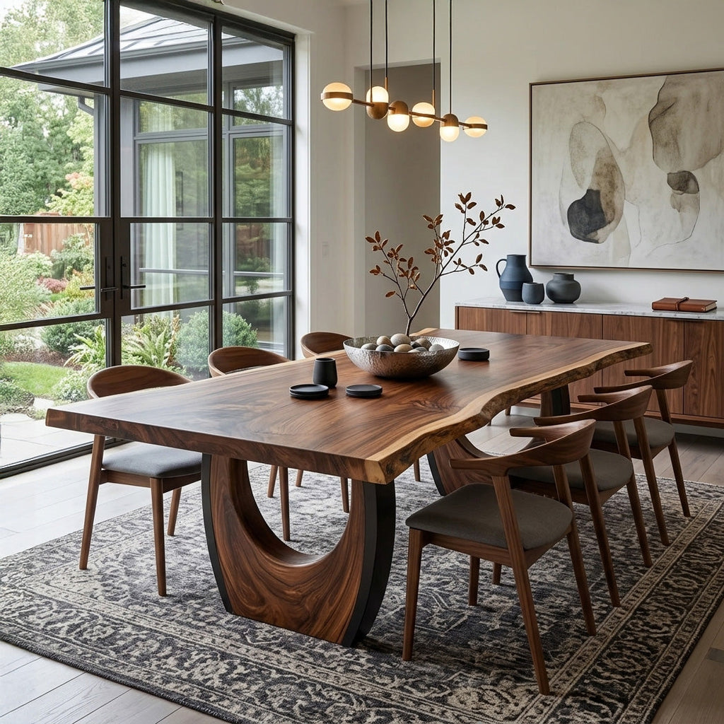 Modern Live Edge Dining Table For Kitchen