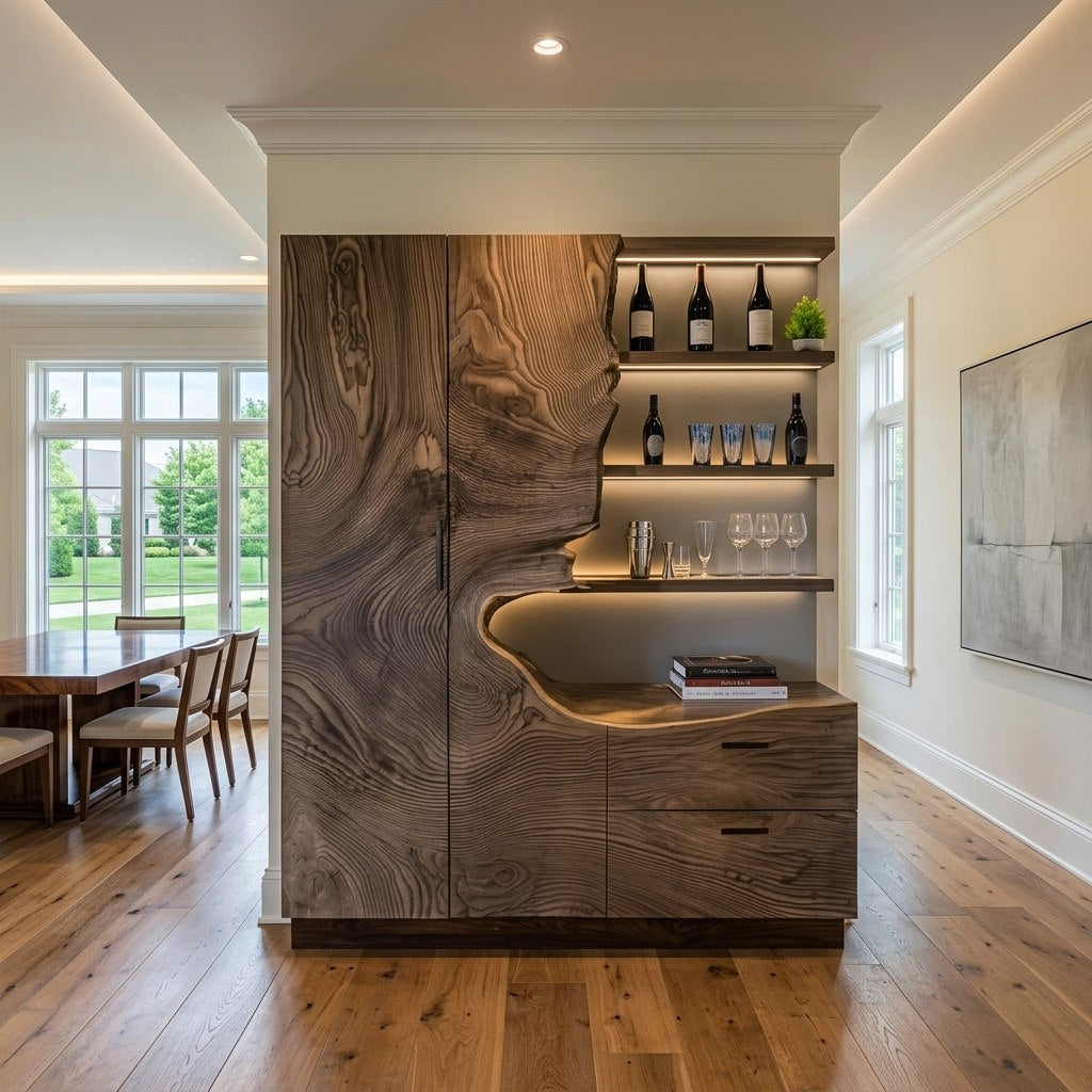 Modern Bar Cabinet With Wine Storage For Dining Room