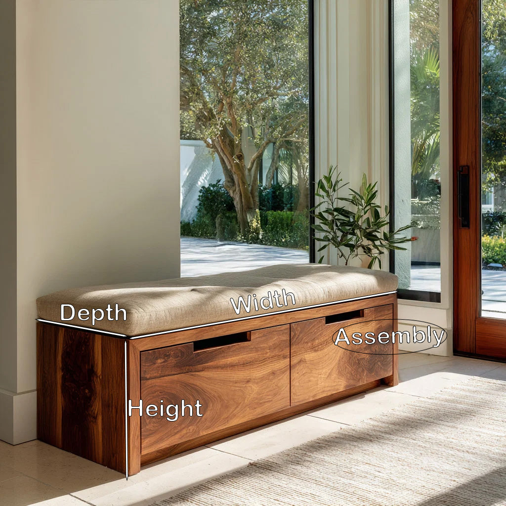 Minimalist Storage Bench Functional Design For Entryway