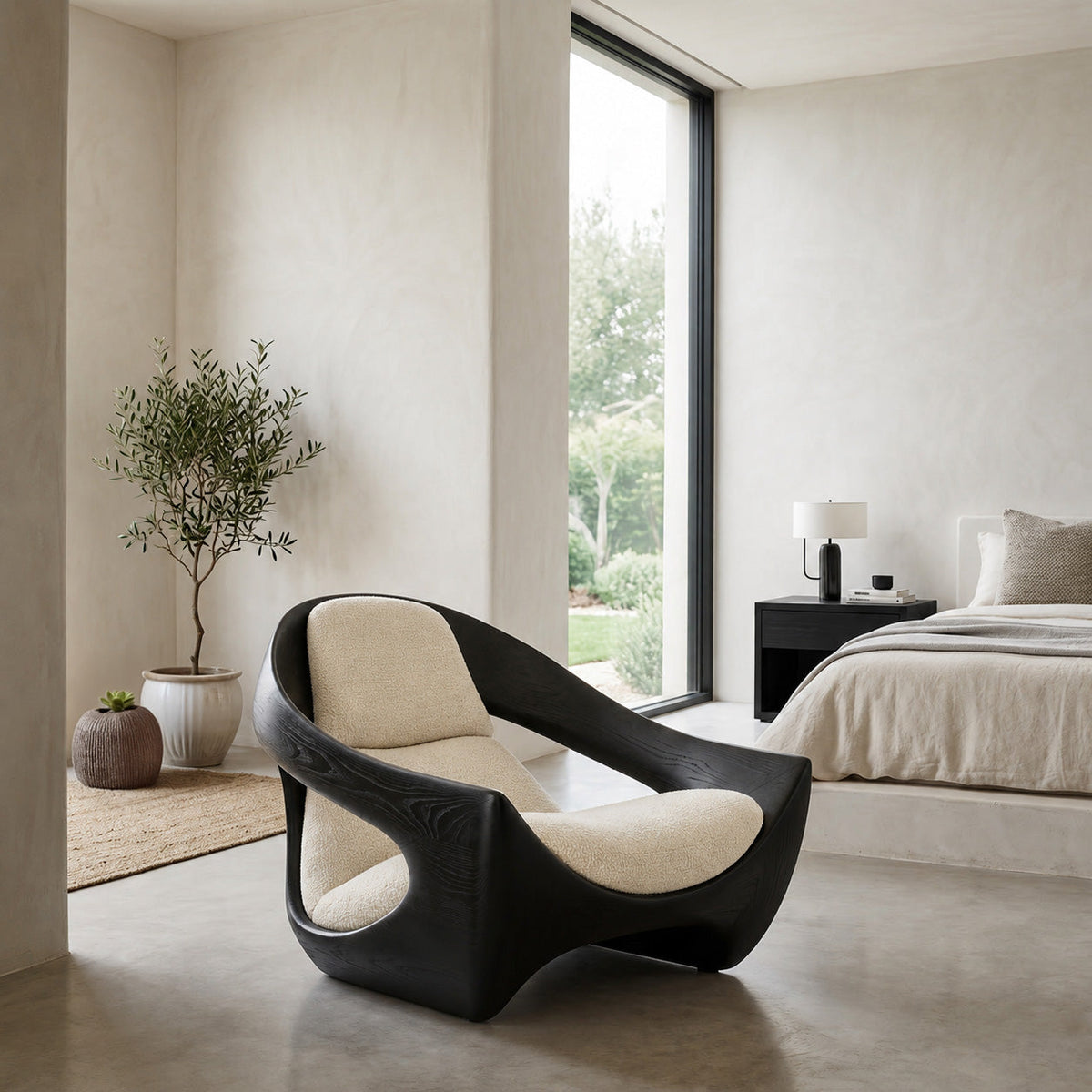 Artistic Natural Wood Chair For Contemporary Living Room