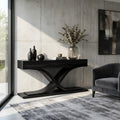 Sculptural Wooden Console Table For Modern Living Room