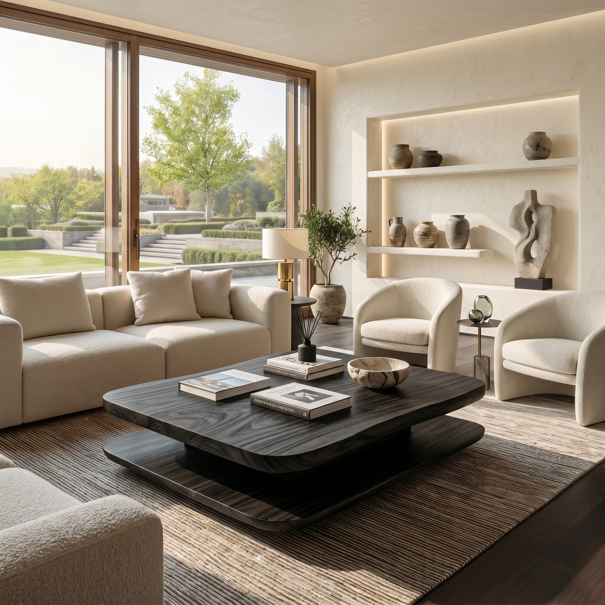 Minimalist Coffee Table Two Layers For Living Decor