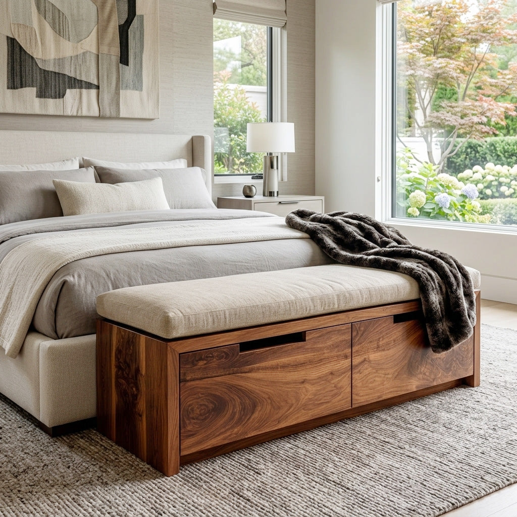 Minimalist Storage Bench Functional Design For Entryway