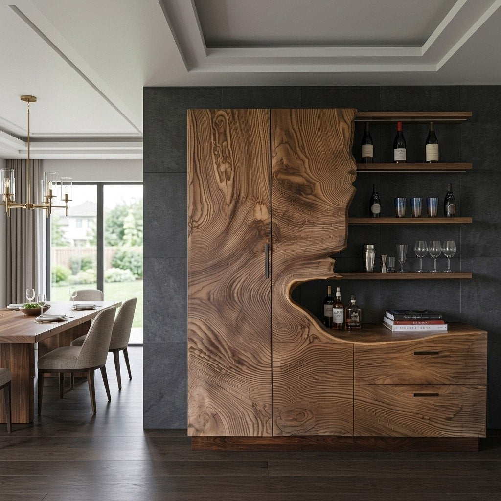 Modern Bar Cabinet With Wine Storage For Dining Room