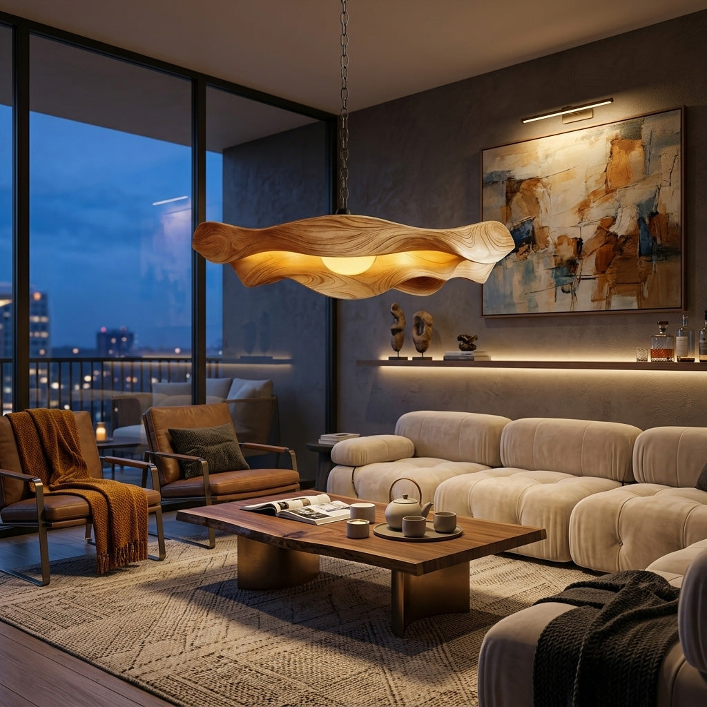 Modern Sculptural Pendant Light For Living Room