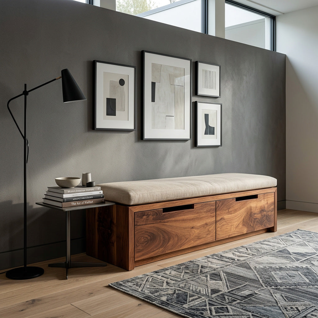 Minimalist Storage Bench Functional Design For Entryway