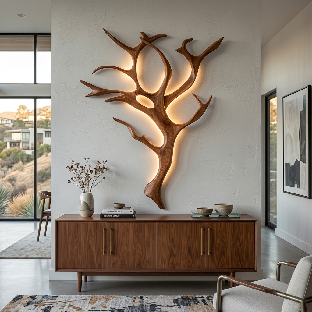 Handcrafted Branch Wall Lamp For Wall Decor