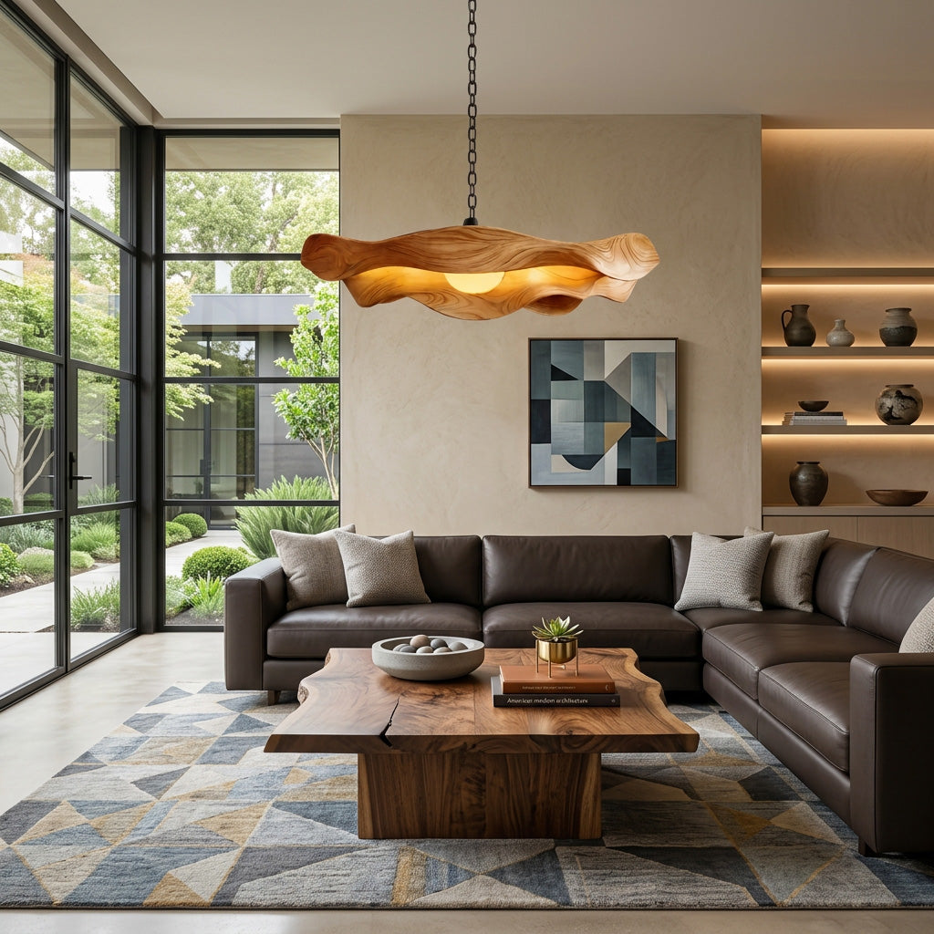 Modern Sculptural Pendant Light For Living Room