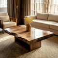 Natural Edge Irregular Solid Wood Coffee Table
