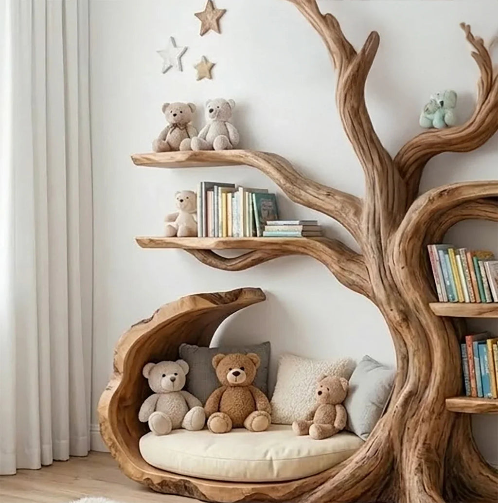 Handcrafted Solid Wood Nursery Decor & Kids' Library