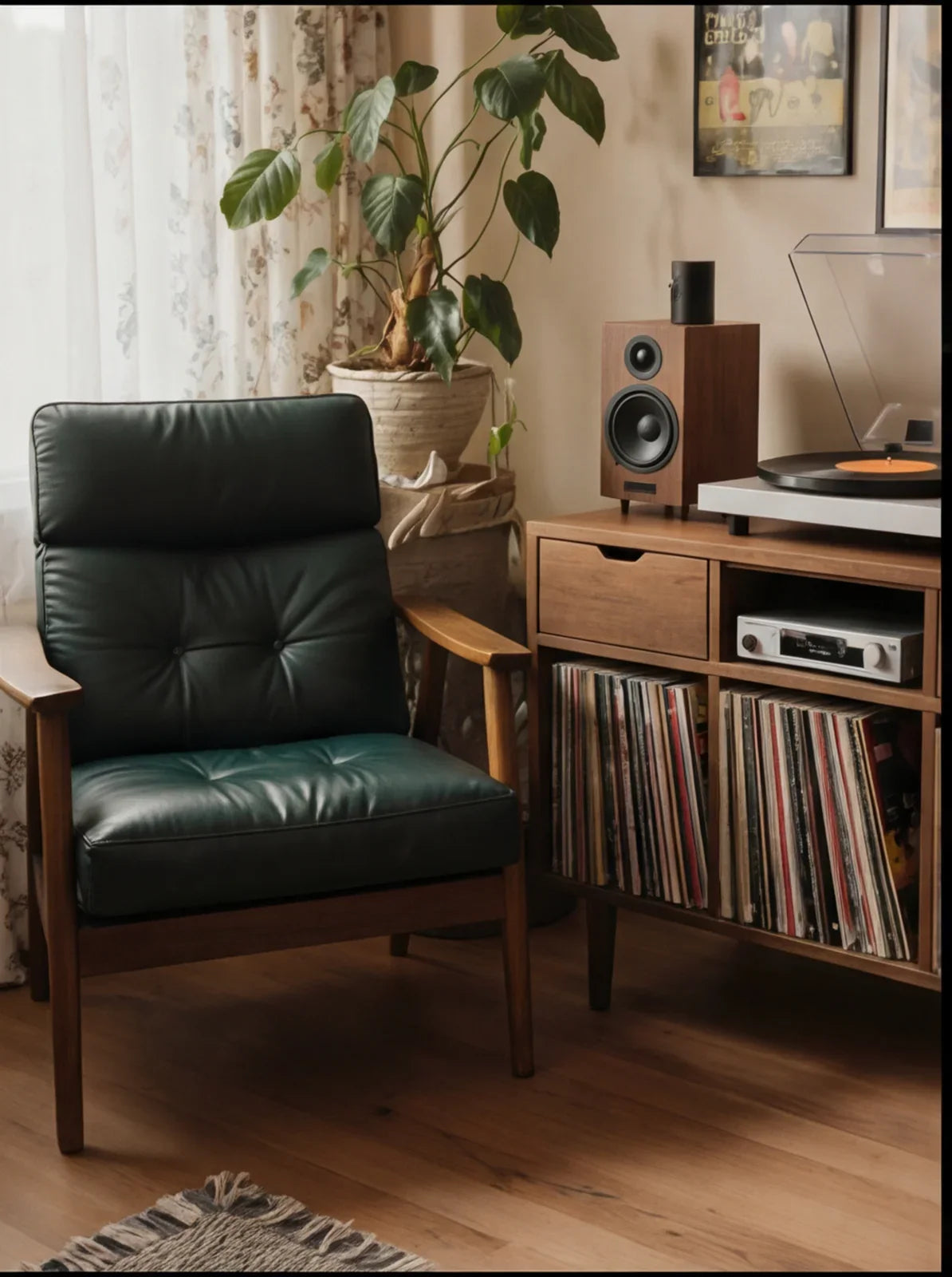 Handcrafted Record Player Stand
