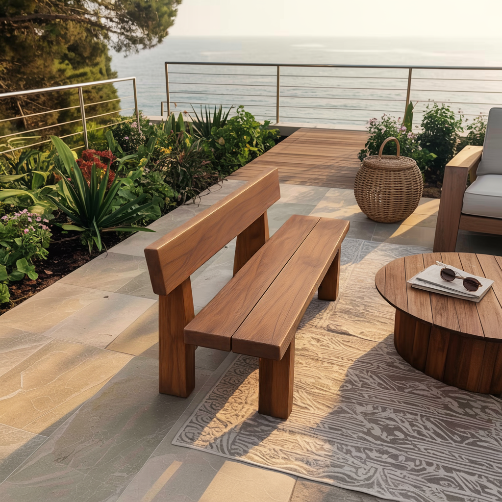 Minimalist Outdoor Garden Bench For Patio Balcony Courtyard