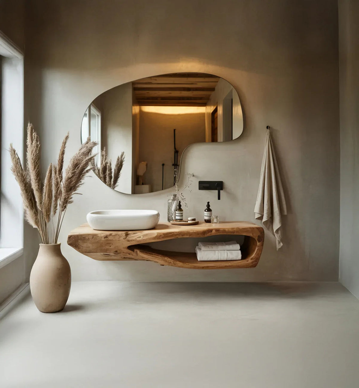 Rustic Floating Bathroom Vanity
