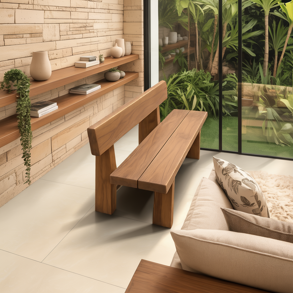 Minimalist Outdoor Garden Bench For Patio Balcony Courtyard
