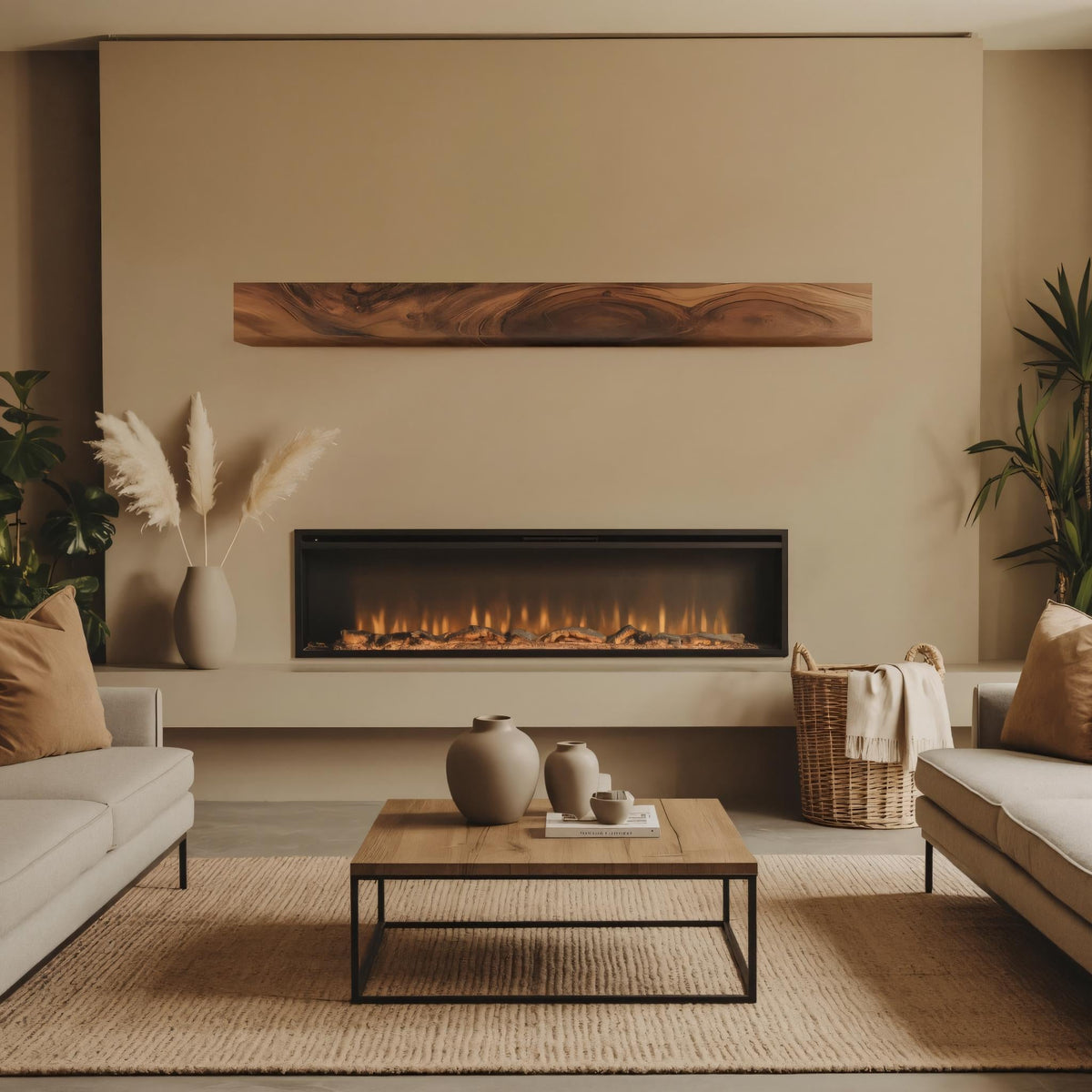 Rustic Floating Mantel Shelf For Fireplace Living Room Wall