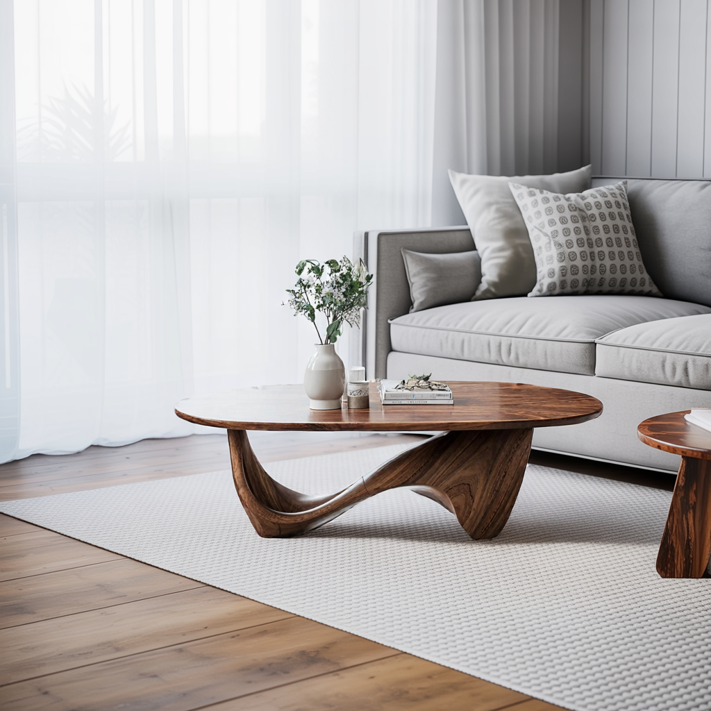 Rustic Solid Wood Table For Cozy Room Setup