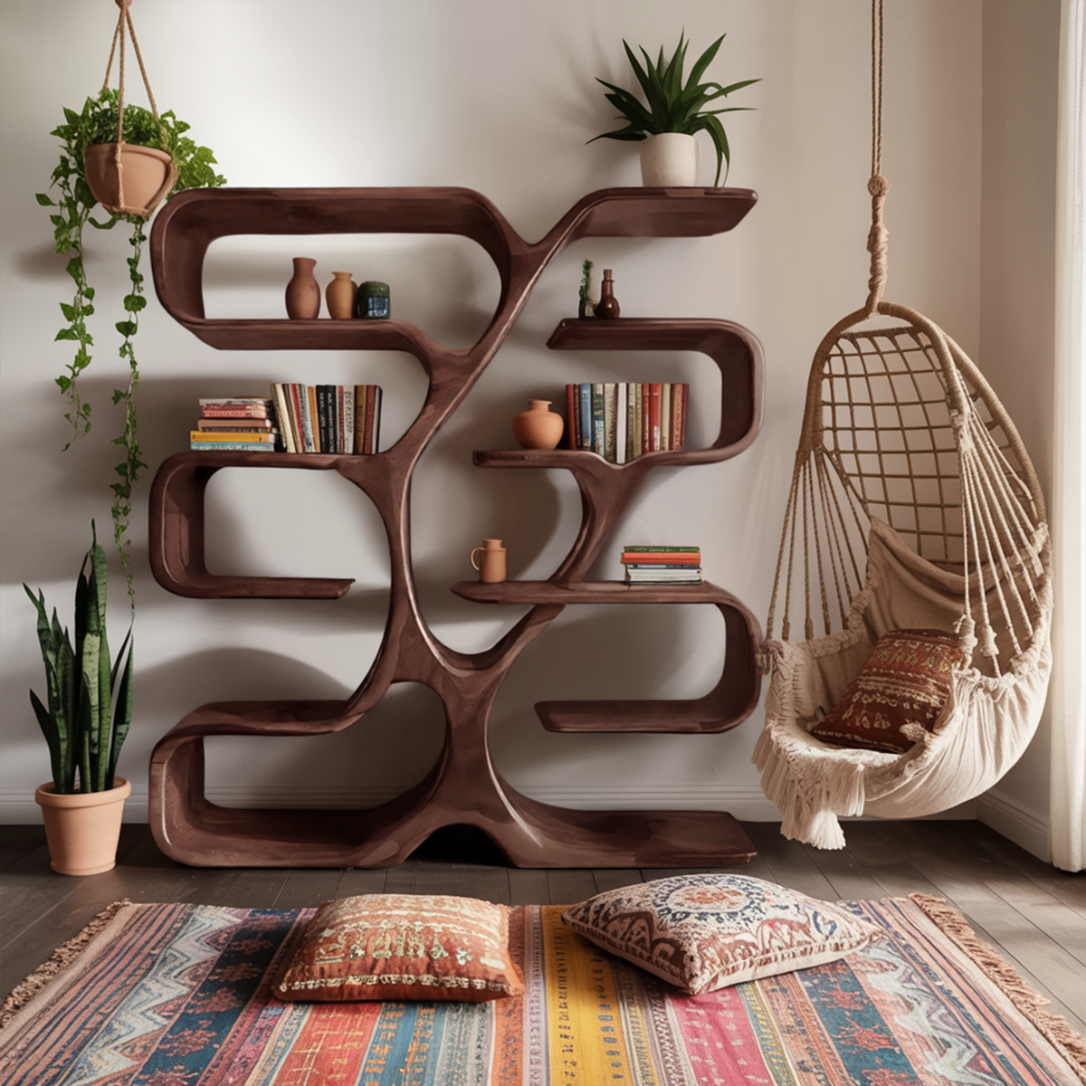 Artistic Bookshelf Display For Living Room Or Home Office