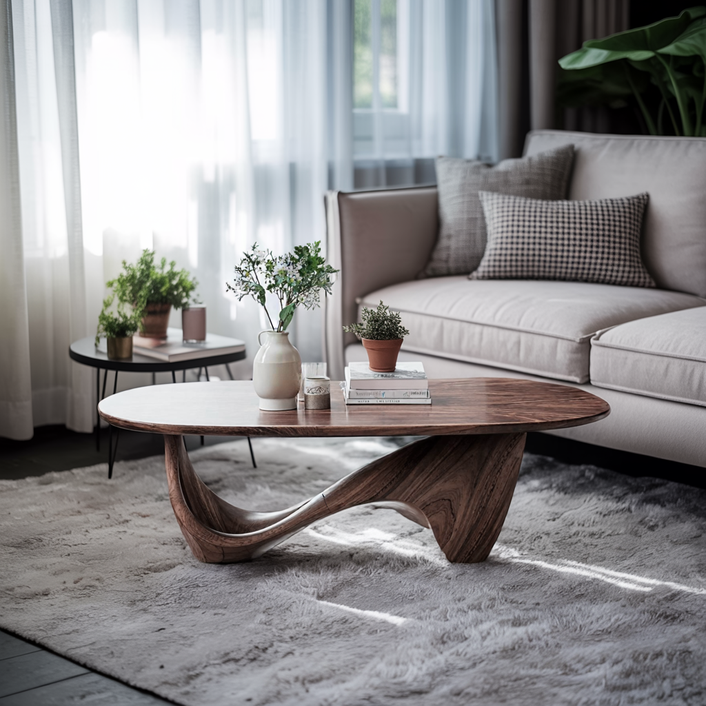 Rustic Solid Wood Table For Cozy Room Setup